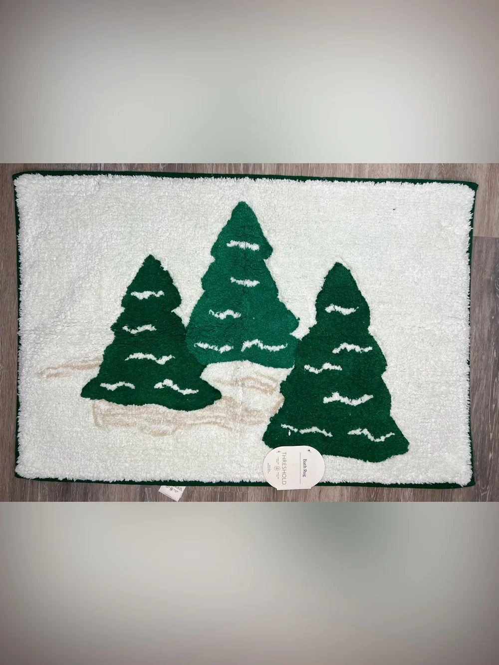 Brand New-Threshold Holiday Evergreen Tree Bath Rug
